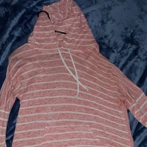 Long sleeve pink sweater w/ hood